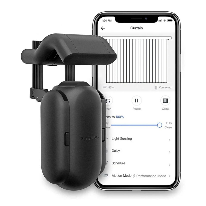 SwitchBot Rod Curtain Smart Wireless Robot - Black - أكسسوارات ذكية